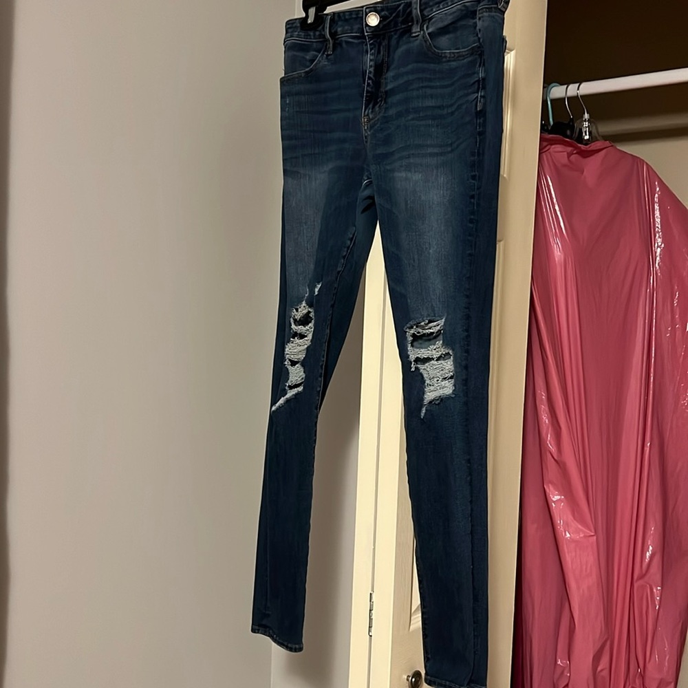 American Eagle Outfitters Dark Blue jeans in a size 10 Long